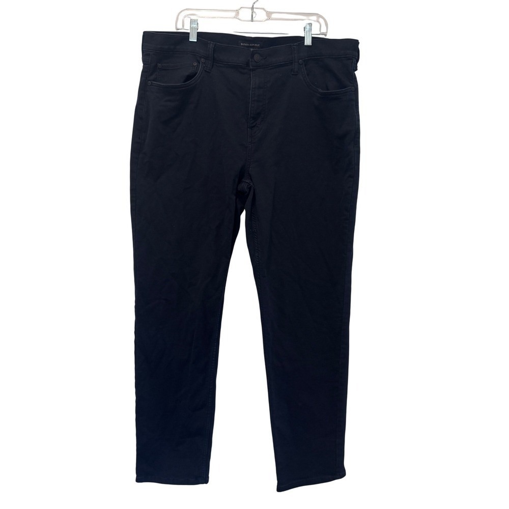 Banana Republic Womens Black Denim Jeans Size 40x32 Stretch Pants Comfort Casual
